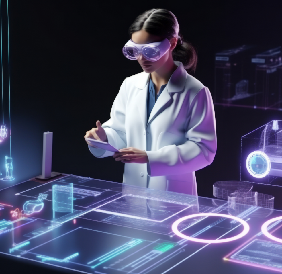 A healthcare professional checking a digital screen ​