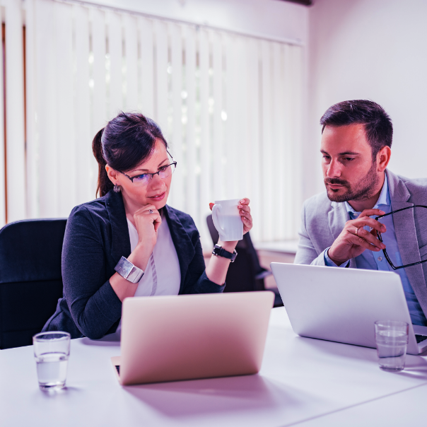 Two professionals discussing on a project​